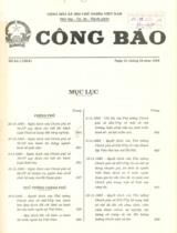 Công báo Số 24 (1304) : Ngày 31 tháng 12 năm 1993