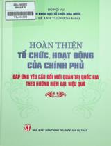 Hoàn thiện tổ chức, hoạt động của chính phủ đáp ứng yêu cầu đổi mới quản trị quốc gia theo hướng hiện đại, hiệu quả / Lê Anh Tuấn chủ biên ; Vũ Công Giao,...[et. al] biên soạn ; Bộ nội vụ. Viện khoa học tổ chức Nhà nước