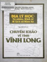 Chuyên khảo về tỉnh Vĩnh Long / Hội nghiên cứu Đông Dương ; Nguyễn Nghị, Nguyễn Thanh Long dịch . Tập XIV (1911)