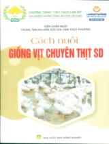 Cách nuôi giống vịt chuyên thịt SD / Nguyễn Quý Khiêm chủ biên ; Phùng Đức Tiến, Vũ Đức Cảnh,...biên soạn