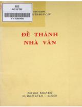 Để thành nhà văn / Nguyễn Duy Cần