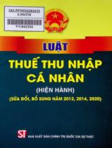 Luật Thuế thu nhập cá nhân (hiện hành) (sửa đổi, bổ sung năm 2012, 2014, 2020)