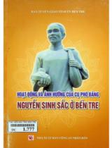 Hoạt động và ảnh hưởng của cụ Phó bảng Nguyễn Sinh Sắc ở Bến Tre