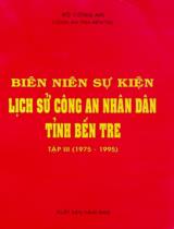 Biên niên sự kiện lịch sử công an nhân dân tỉnh Bến Tre / Công an tỉnh Bến Tre . T.3 , 1975 - 1995