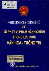 Nghị định của chính phủ về xử phạt vi phạm hành chính trong lĩnh vực văn hóa - thông tin.
