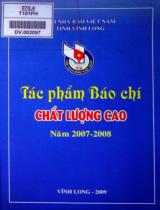 Tác phẩm báo chí chất lượng cao năm 2007 - 2008