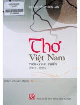 Thơ Việt Nam thời kỳ hậu chiến (1975 - 1985) : Sách chuyên khảo / Nguyễn Thiên Lan